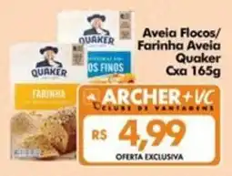 Supermercados Archer Aveia Flocos/ Farinha Aveia Quaker oferta