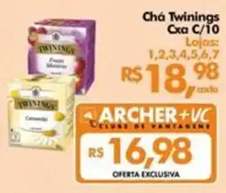 Supermercados Archer Chá Twinings Cxa C/10 oferta