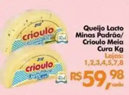 Supermercados Archer Queijo Lacto Minas Padrão/ Crioulo Meia Cura Kg oferta