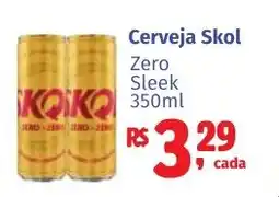 Camiño supermercados Cerveja Skol Zero Sleek oferta