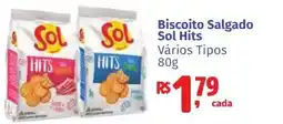 Camiño supermercados Biscoito Salgado Sol Hits Vários Tipos oferta