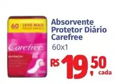 Camiño supermercados Absorvente Protetor Diário Carefree oferta