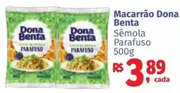 Camiño supermercados Macarrão Dona Benta Sêmola Parafuso oferta