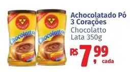 Camiño supermercados Achocolatado Pó 3 Corações Chocolatto oferta