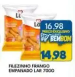 Rancho Bom Supermercados filezinho frango empanado lar oferta