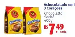 Camiño supermercados Achocolatado em pó 3 Corações oferta