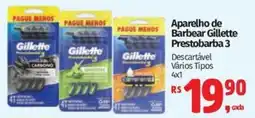 Mix Mateus Aparelho de Barbear Gillette Prestobarba 3 oferta