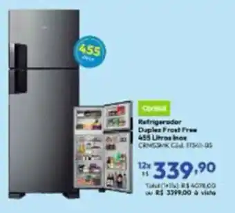 Refrigerador Duplex Frost Free 455 Litros Inox