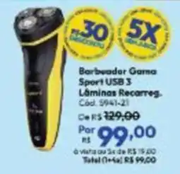 Lojas Becker Barbeador Gama Sport USB 3 oferta