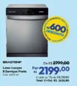 Lojas Becker Lava-louças 8 serviços prata oferta
