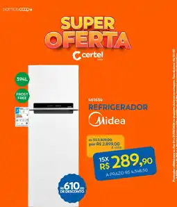 Lojas Certel Refrigerador Midea oferta