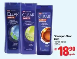 Mix Mateus Shampoo clear men vários tipos oferta
