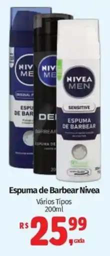 Mix Mateus Espuma de Barbear Nivea Vários Tipos oferta