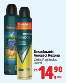 Mix Mateus Desodorante Aerossol Rexona Várias Fragrâncias oferta