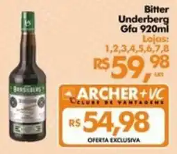 Supermercados Archer Bitter Underberg oferta