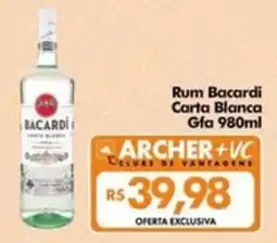 Supermercados Archer Rum Bacardi Carta Blanca oferta