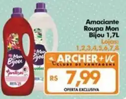 Supermercados Archer Amacianete Roupa Mon Bijou 1,7L oferta