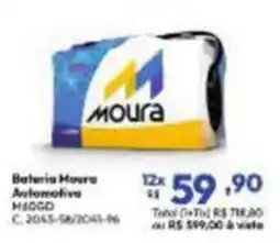 Lojas Becker Bateria Moura Automotiva M50GD oferta