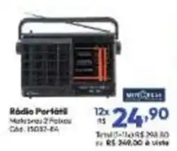 Lojas Becker Rádio Portátil oferta