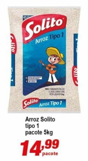 Arroz Solito tipo 1 pacote 5kg