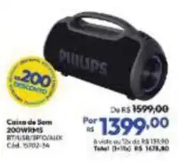 Lojas Becker Caixa de Som 200WRMS oferta