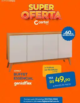 Lojas Certel Buffet essencial genialflex oferta