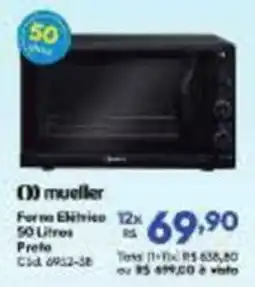 Lojas Becker Forno Elétrico 50 Litres oferta