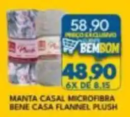 Rancho Bom Supermercados manta casal microfibra bene casa flannel plush oferta