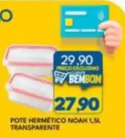 Rancho Bom Supermercados Pote hermético noah transparente oferta