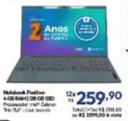 Lojas Becker Notebook Positivo oferta