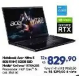 Lojas Becker Notebook acer nitro 5 oferta