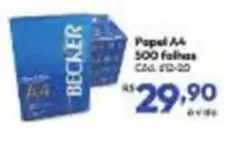 Lojas Becker Papel a4 oferta