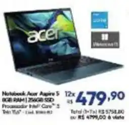 Lojas Becker Notebook acer aspire 5 oferta