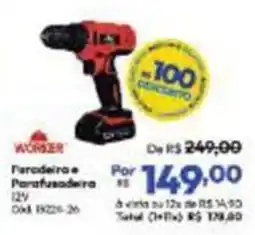 Lojas Becker Parafusadeira e Furadeira 12v oferta