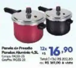 Lojas Becker Panela de Pressão Panelas Alumínio 4,5L oferta