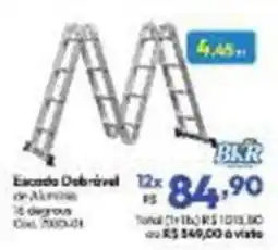 Lojas Becker Escada dobrável de alumínio oferta
