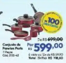 Lojas Becker Conjunto de Panelas Paris oferta