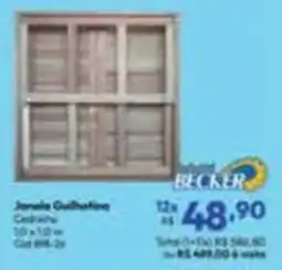 Lojas Becker Janela Guilhotina Cedro oferta