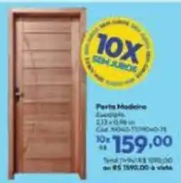 Lojas Becker Porta Madeira Eucalipto oferta