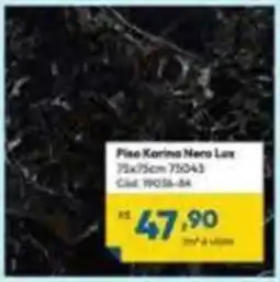 Lojas Becker Piso Karina Nero Lux oferta