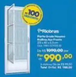 Lojas Becker Porta Grade Mesma Riobras Aço Profila oferta