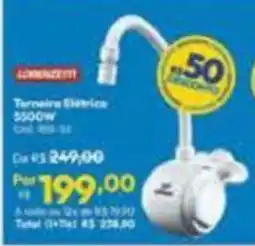 Lojas Becker Torneira Elétrica oferta