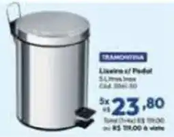Lojas Becker Lixeira c/ Pedal oferta