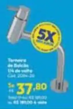 Lojas Becker Torneira de Banho 1/4 de volta oferta