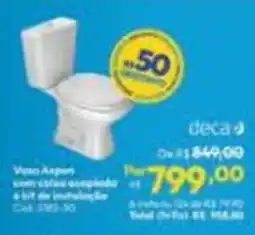 Lojas Becker Vaso Arpon com caixa acepçada e kit de instalação oferta