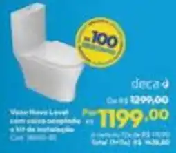 Lojas Becker Vaso Nova Level com caixa acoplada oferta