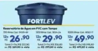 Lojas Becker Reservatório de Água em PVC com Tampa oferta