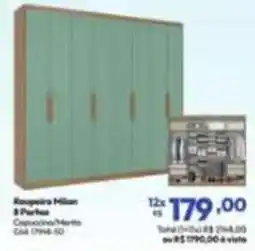 Lojas Becker Roupeiro milan 8 portas oferta