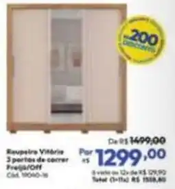 Lojas Becker Recapeira vitória 3 portas de correr oferta