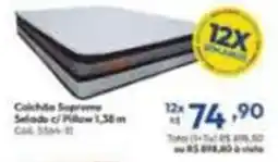 Lojas Becker Colchão supreme selado c/ pillow 1,38 m oferta